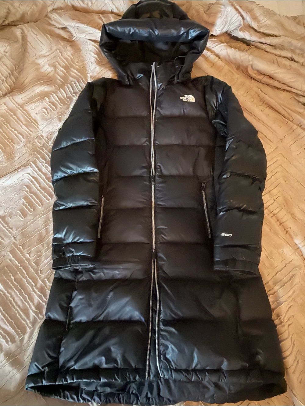The North Face Women's Black Down Long Puffer Coat size small